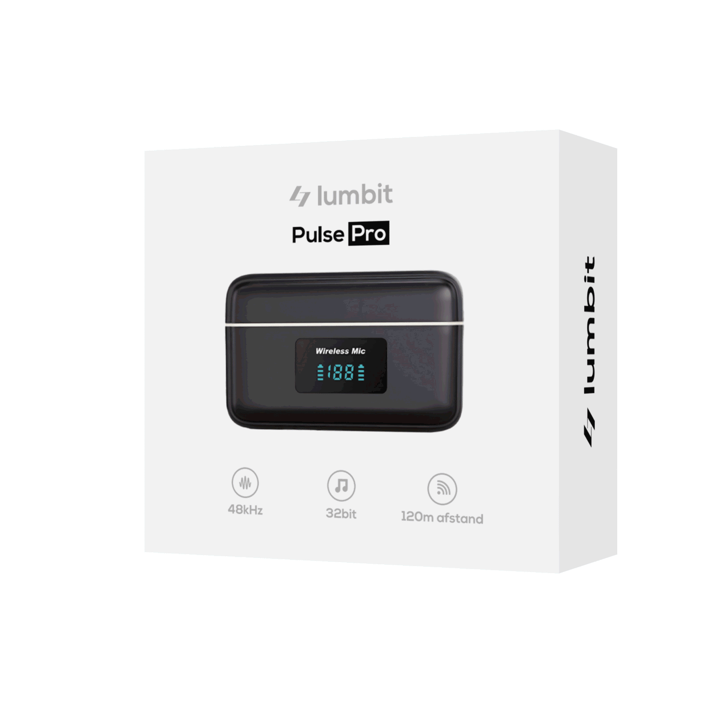 Lumbit Pulse Pro Draadloze Dasspeld Microfoon - Bereik tot 120m