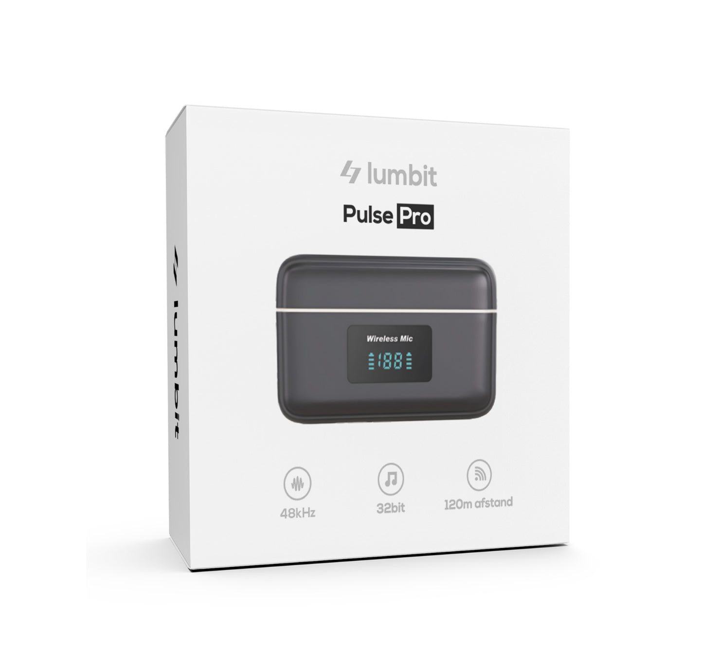Lumbit Pulse Pro Draadloze Dasspeld Microfoon - Bereik tot 120m