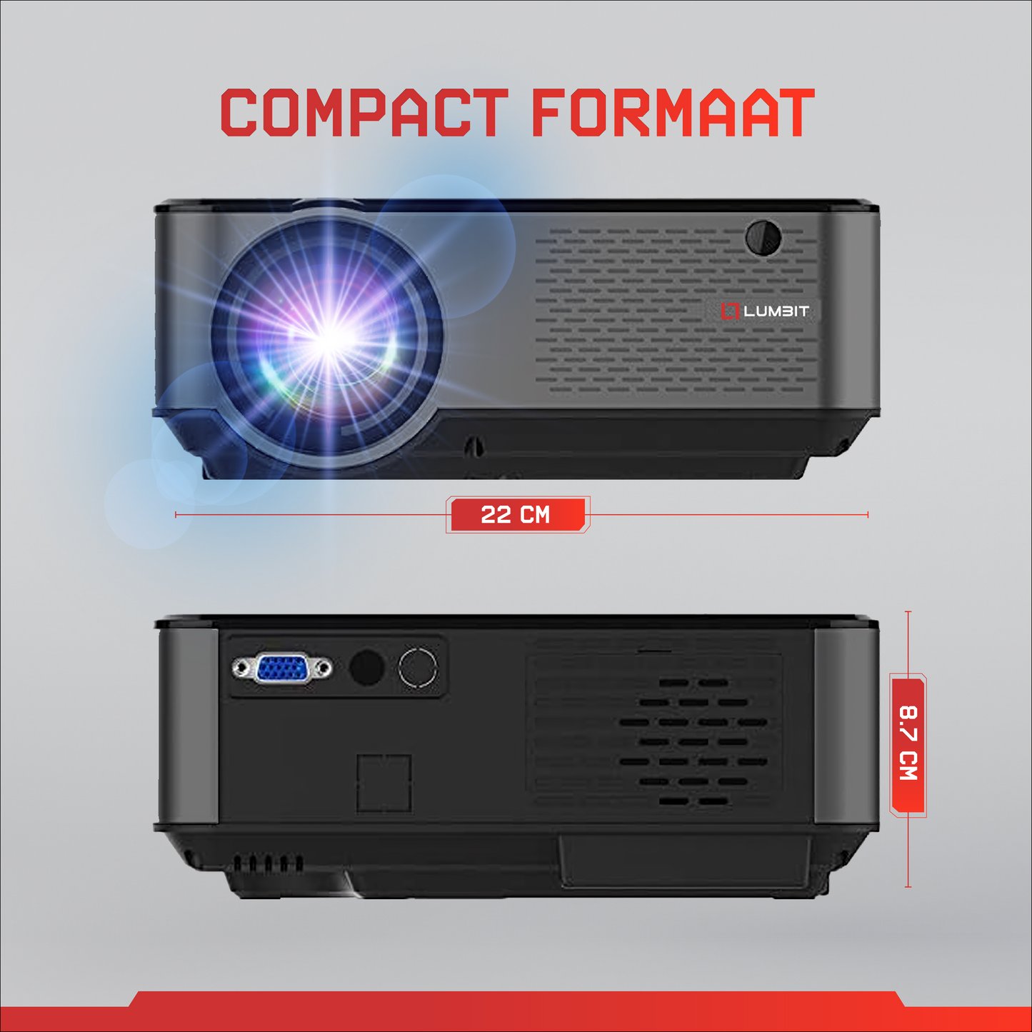 Lumbit® Projector Full HD - Home Cinema - 9500 Lumen