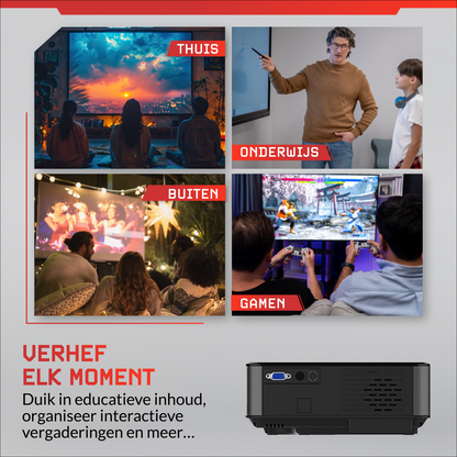 Lumbit® Projector Full HD - Home Cinema - 9500 Lumen