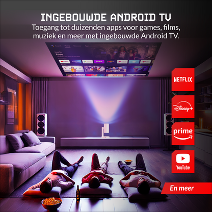 Lumbit® Vison Max Beamer - Input Full HD 5G - 7500 Lumen - Android 9.0