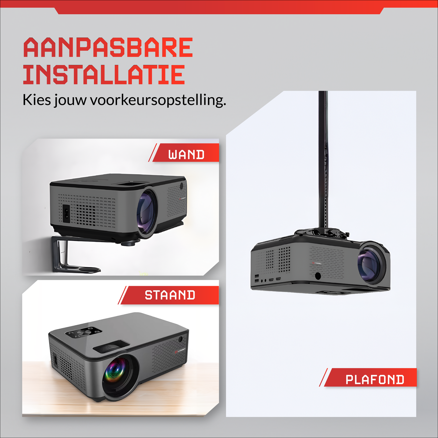 Lumbit® Projector Full HD - Home Cinema - 9500 Lumen