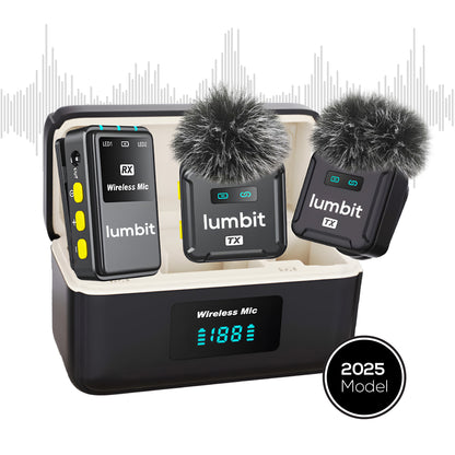 Lumbit Pulse Pro Draadloze Dasspeld Microfoon - Bereik tot 120m