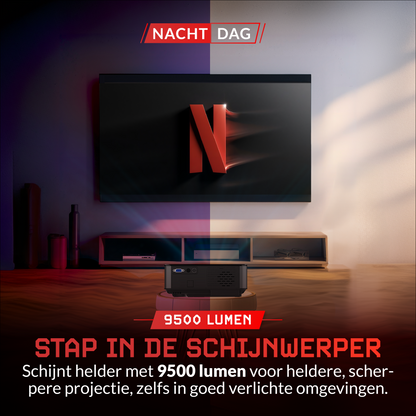 Lumbit® Projector Full HD - Home Cinema - 9500 Lumen