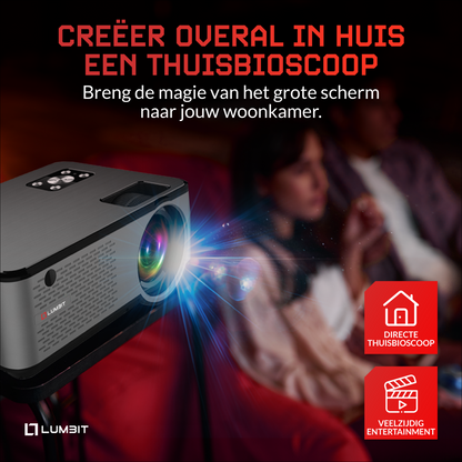 Lumbit® Projector Full HD - Home Cinema - 9500 Lumen