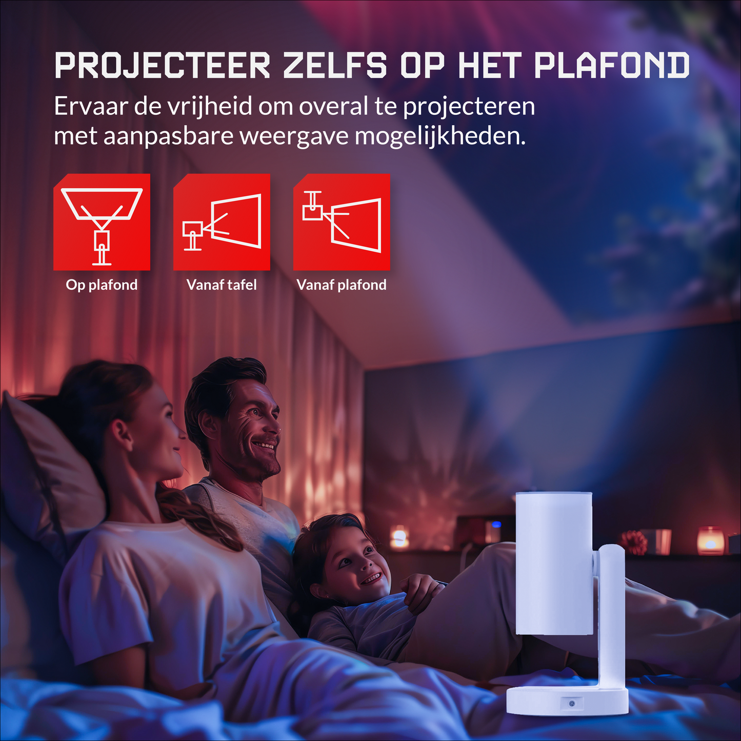 Lumbit® Vison Max Beamer - Input Full HD 5G - 7500 Lumen - Android 9.0