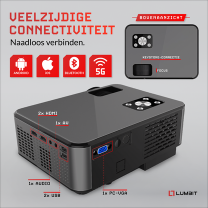 Lumbit® Projector Full HD - Home Cinema - 9500 Lumen