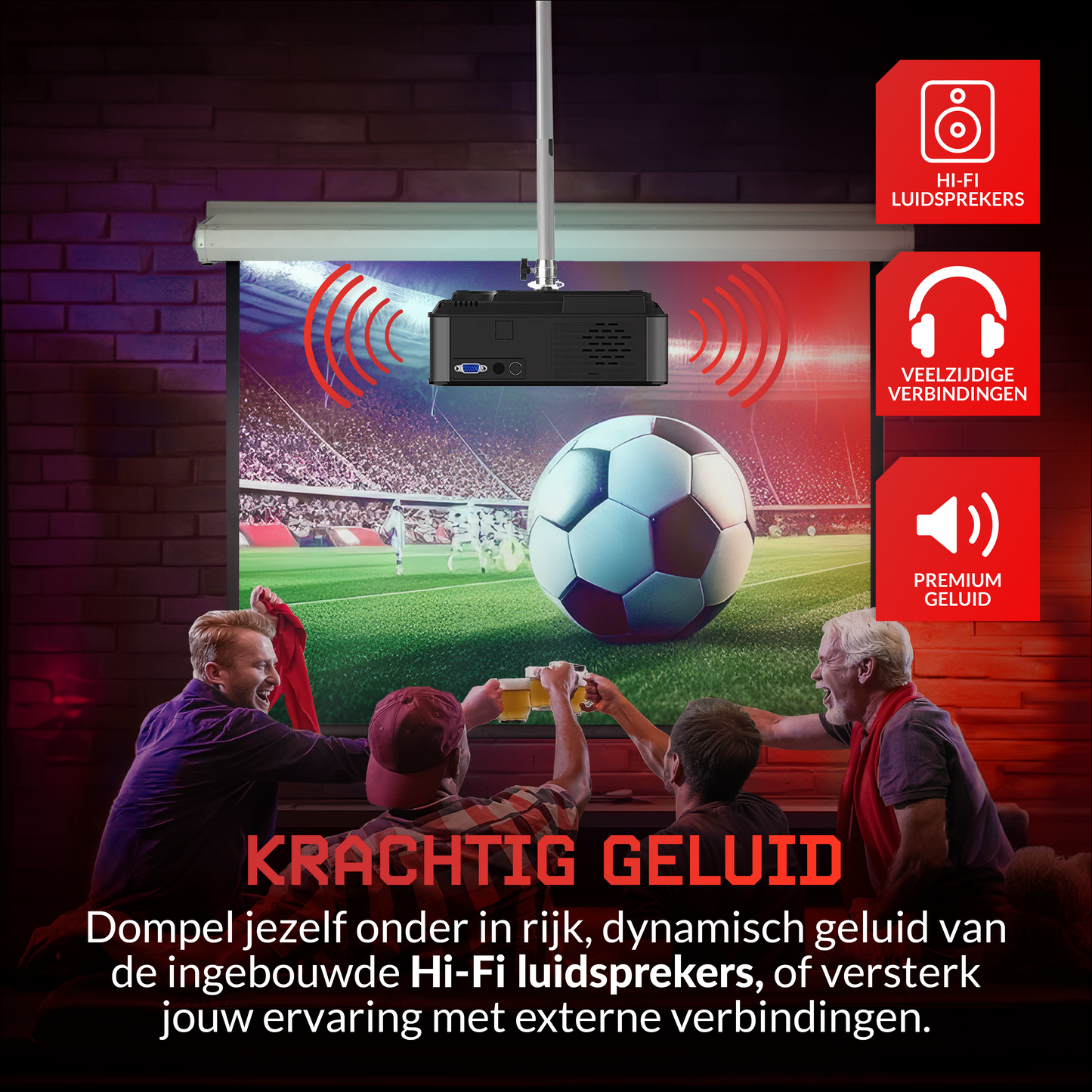 Lumbit® Projector Full HD - Home Cinema - 9500 Lumen